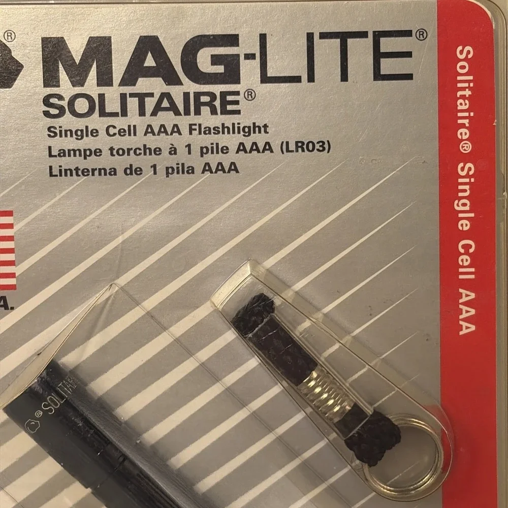 Maglite LED Solitaire Black 1 cell AAA Flashlight Mag-lite/New Old Stock/1997‎